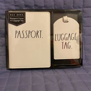 Rae Dunn passport cover & LUGGAGE set